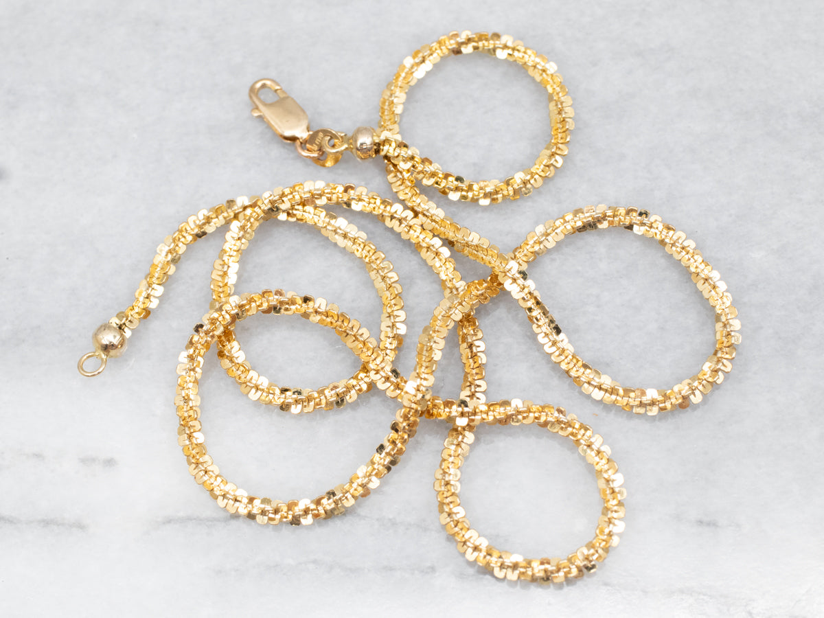 Yellow Gold Margarita Chain with Lobster Clasp