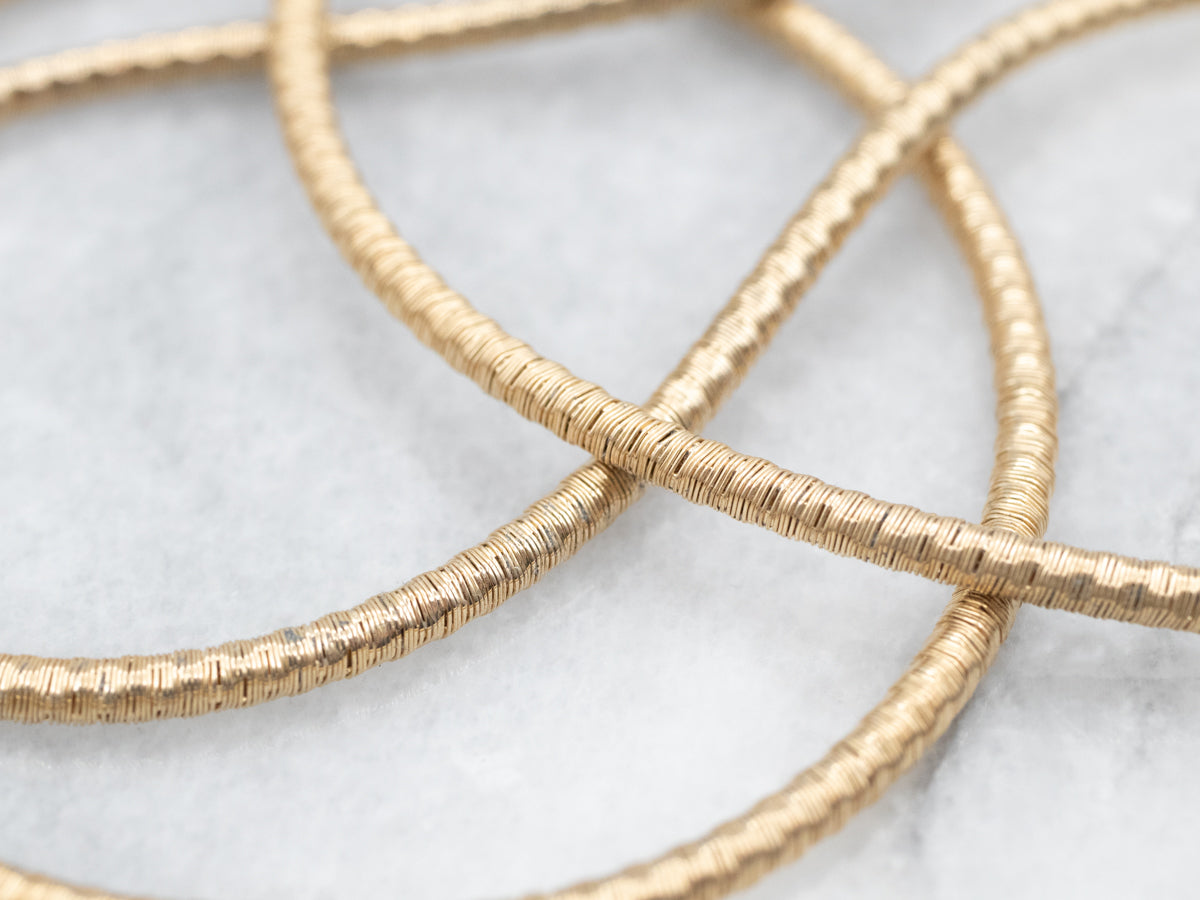 Sleek Italian Gold Cord Chain Necklace