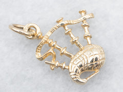 Bagpipes 9K Gold Vintage Charm For Bracelet authentic