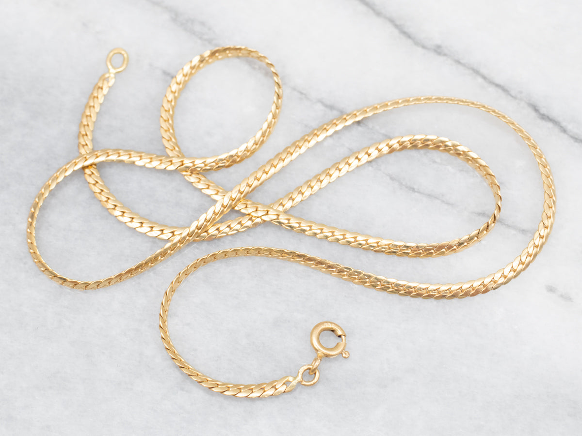 18 karat deals gold herringbone necklace