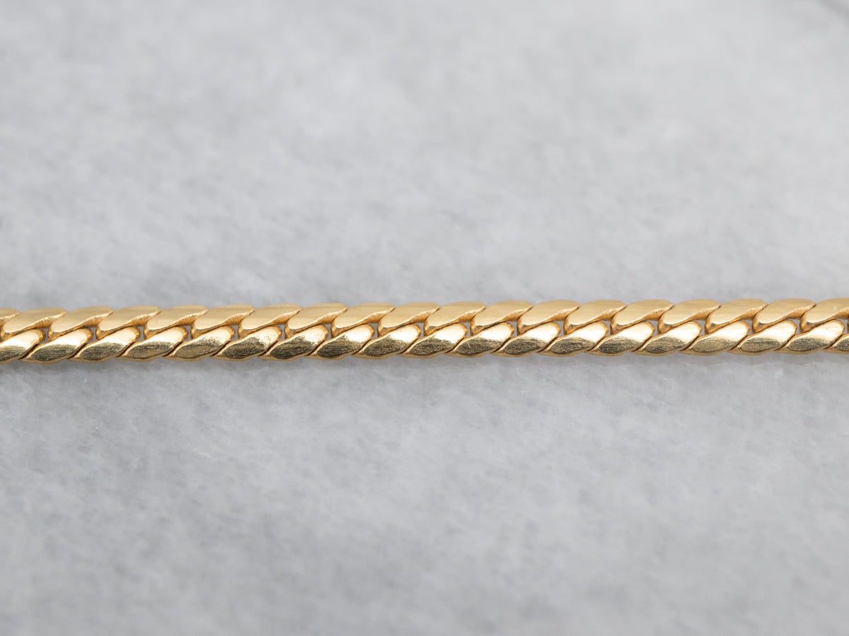 18-Karat Yellow Gold Herringbone Chain