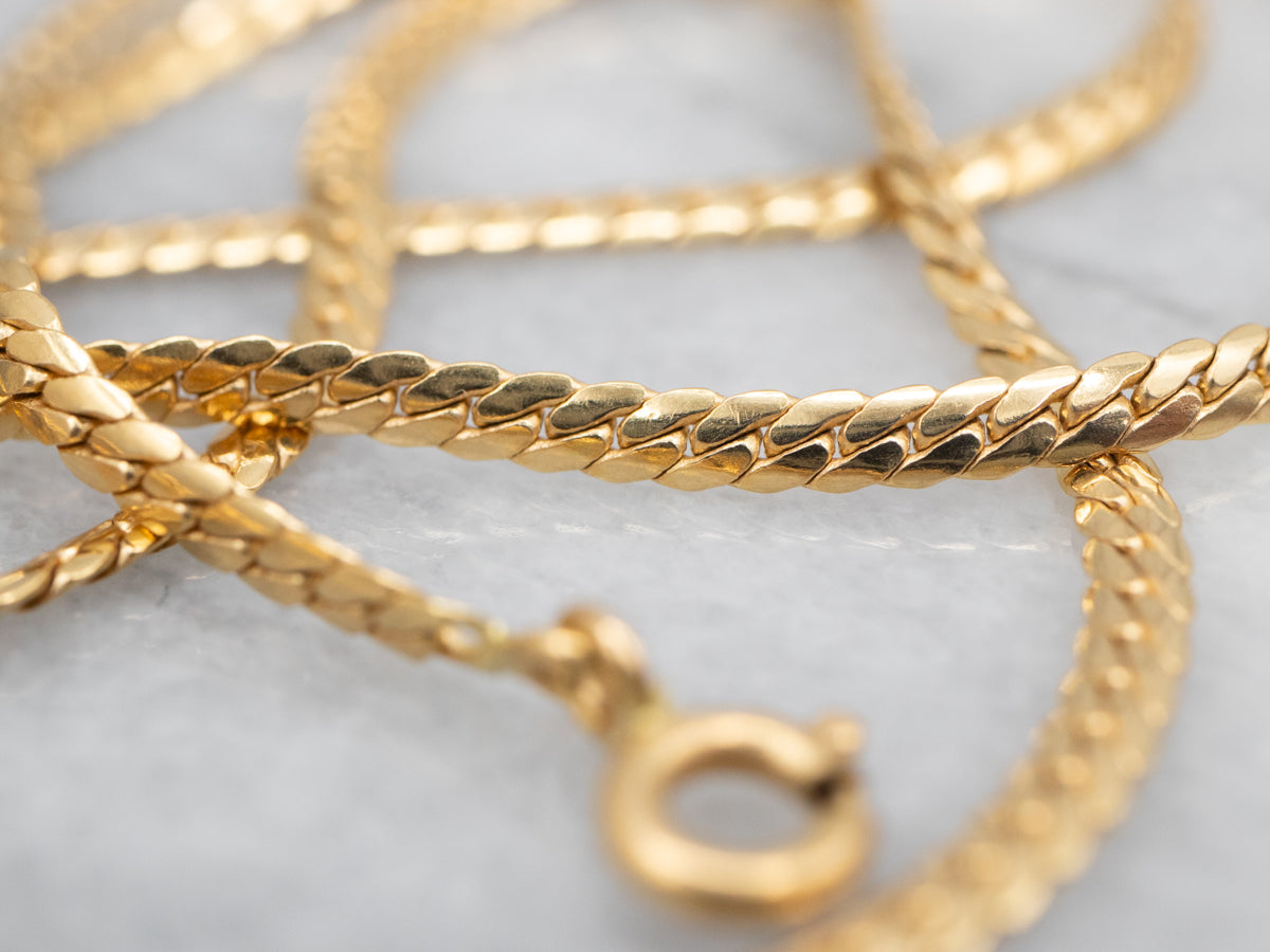 18 gold herringbone necklace online