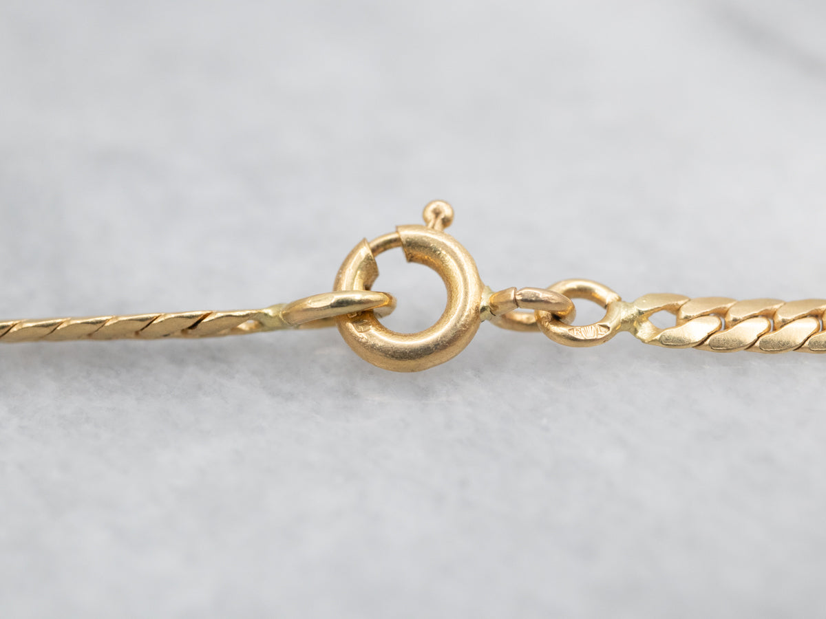 18-Karat Yellow Gold Herringbone Chain