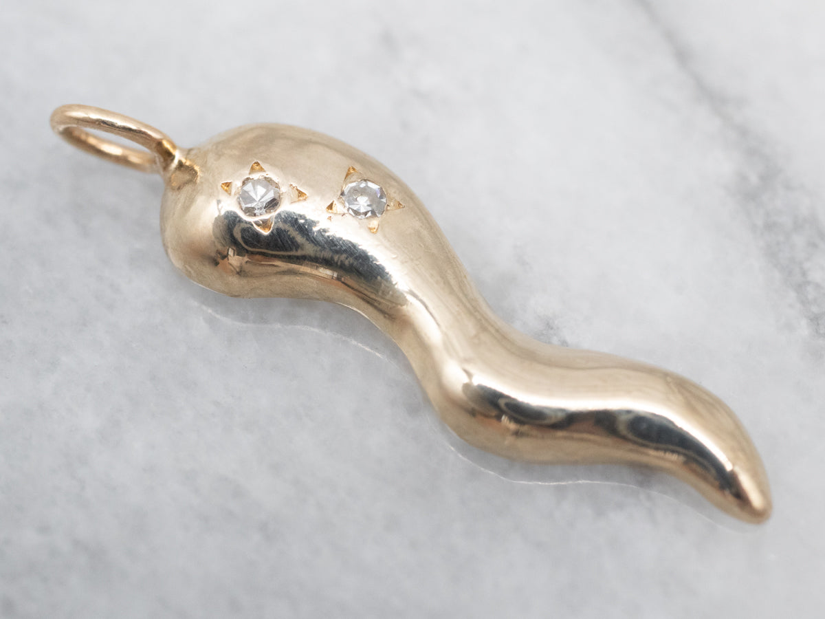 Italian horn charm gold online