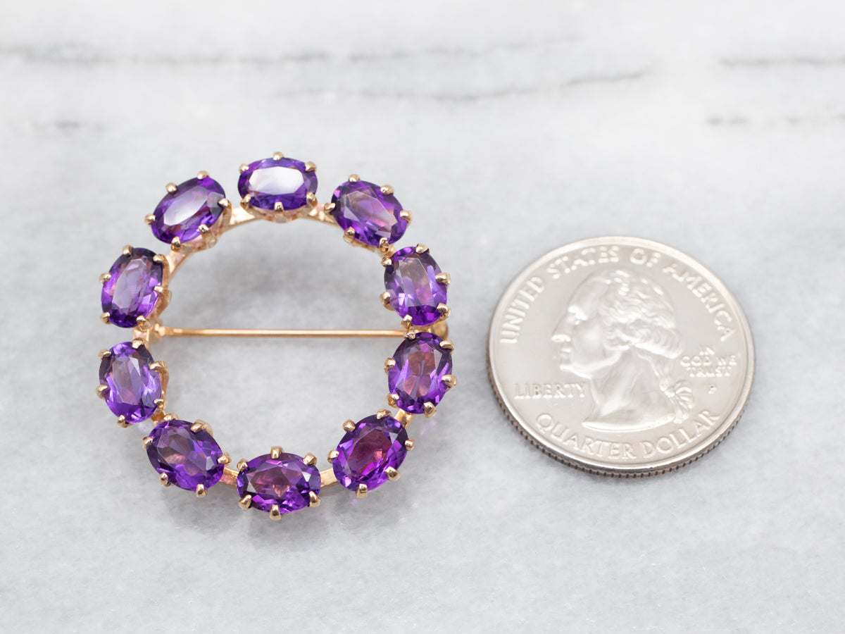 Amethyst offers brooch