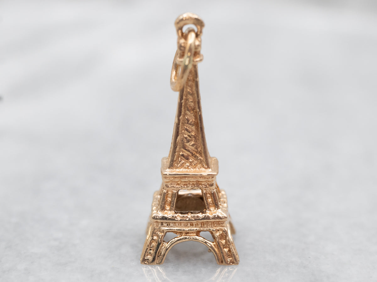 14k Yellow deals Gold Eiffel Tower Charm