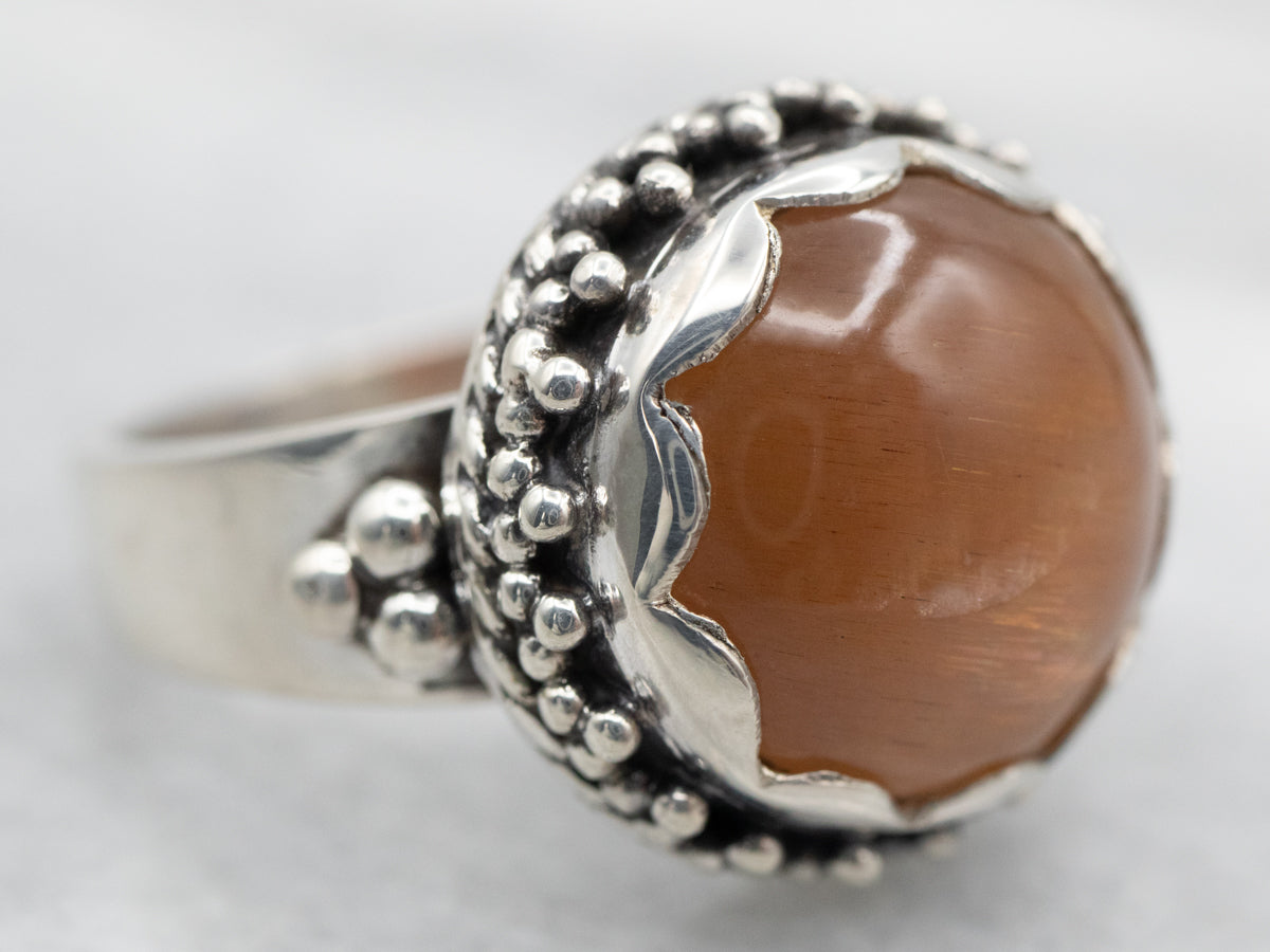 Sterling Silver Star Sunstone Ring