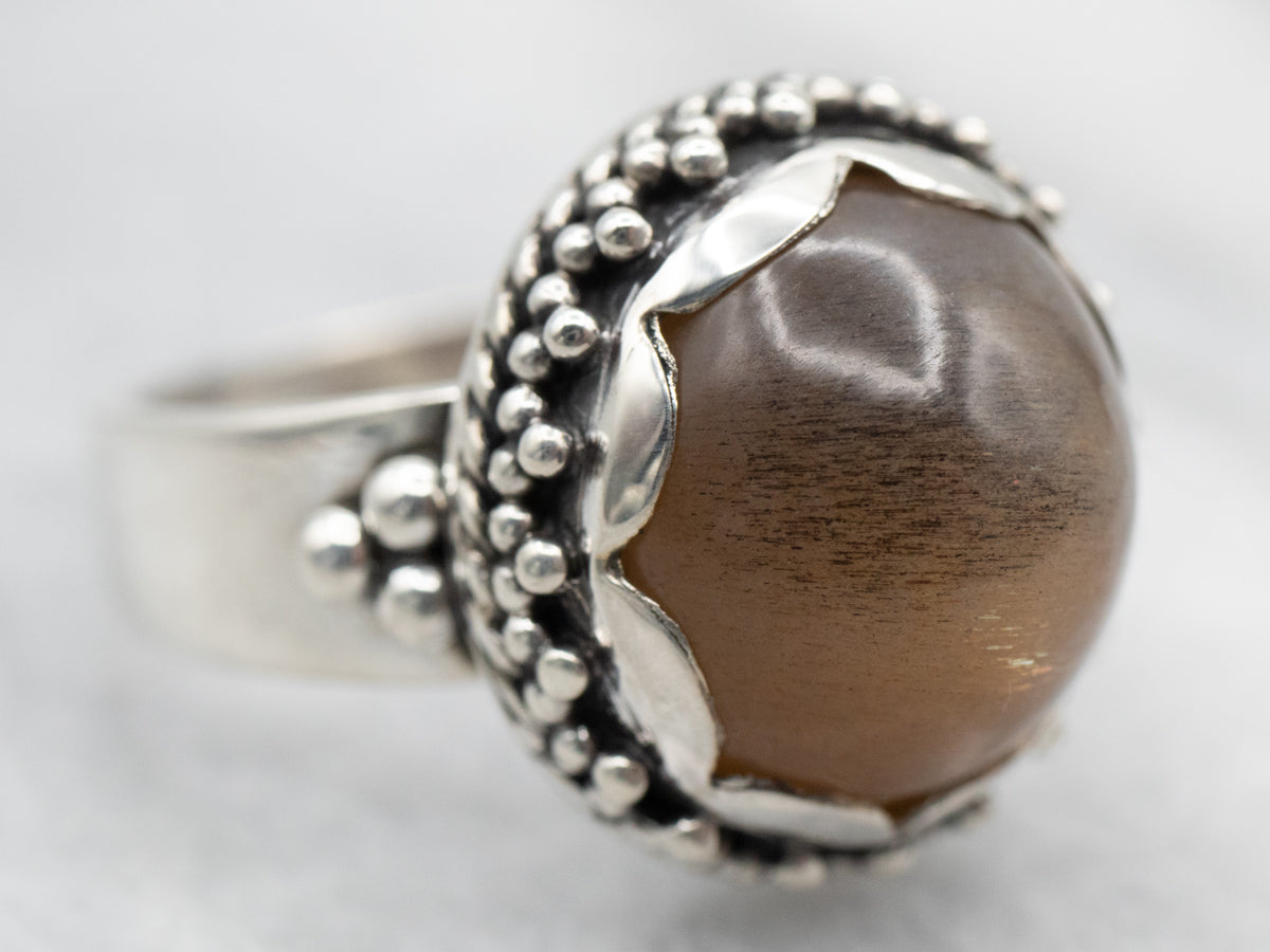 Sterling Silver Star Sunstone Ring