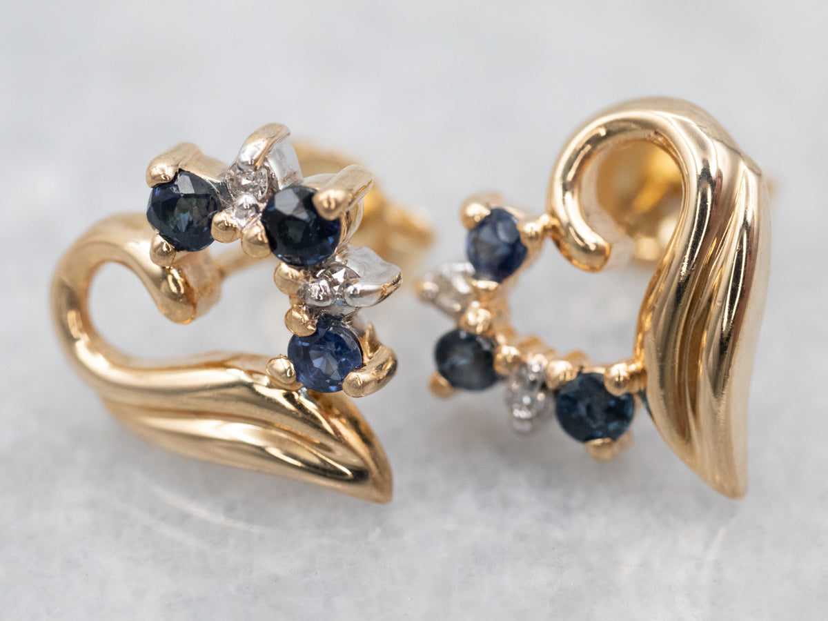 Heart shaped clearance sapphire earrings