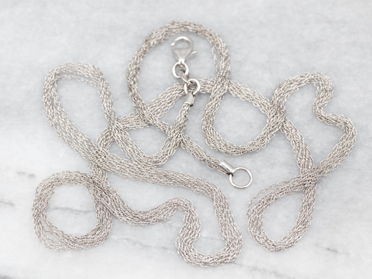 Five Strand White Gold Chain