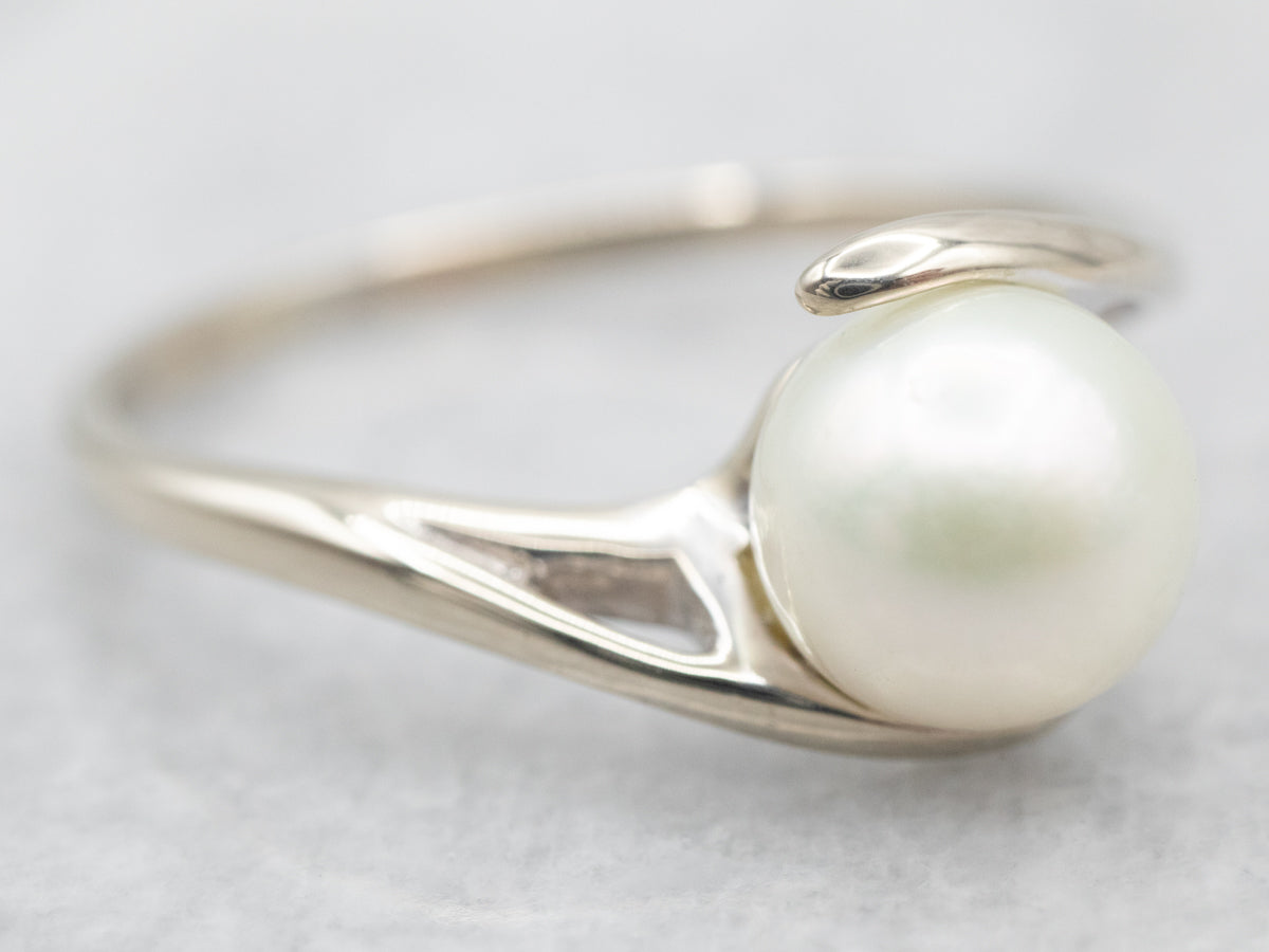 925 Sterling Silver Fancy Swirl Design Freshwater Pearl Ring Size 5-9 | eBay