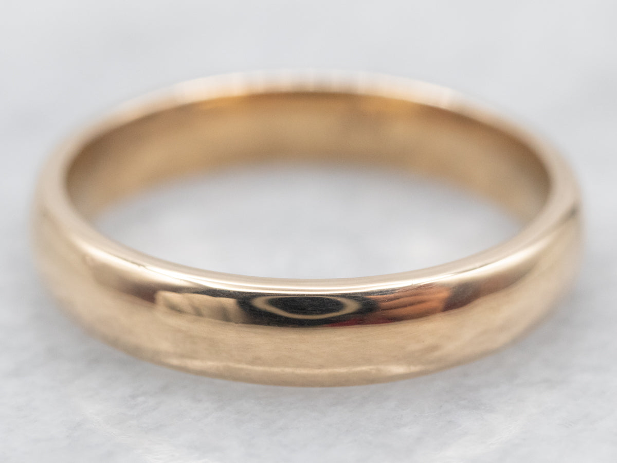 Yellow Gold Plain Wedding Band