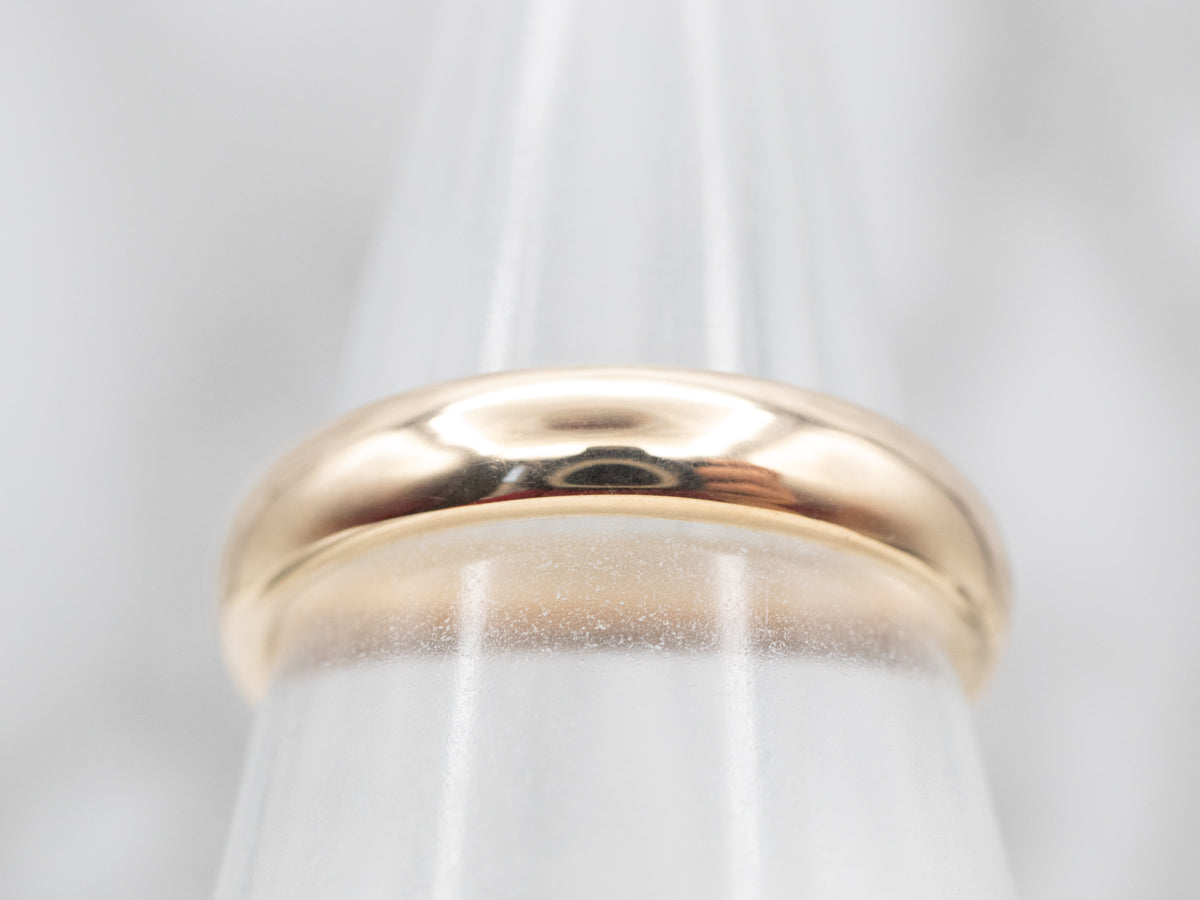 Yellow Gold Plain Wedding Band