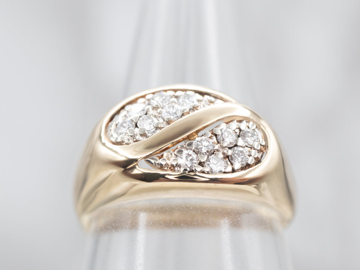 Yin and yang wedding rings top