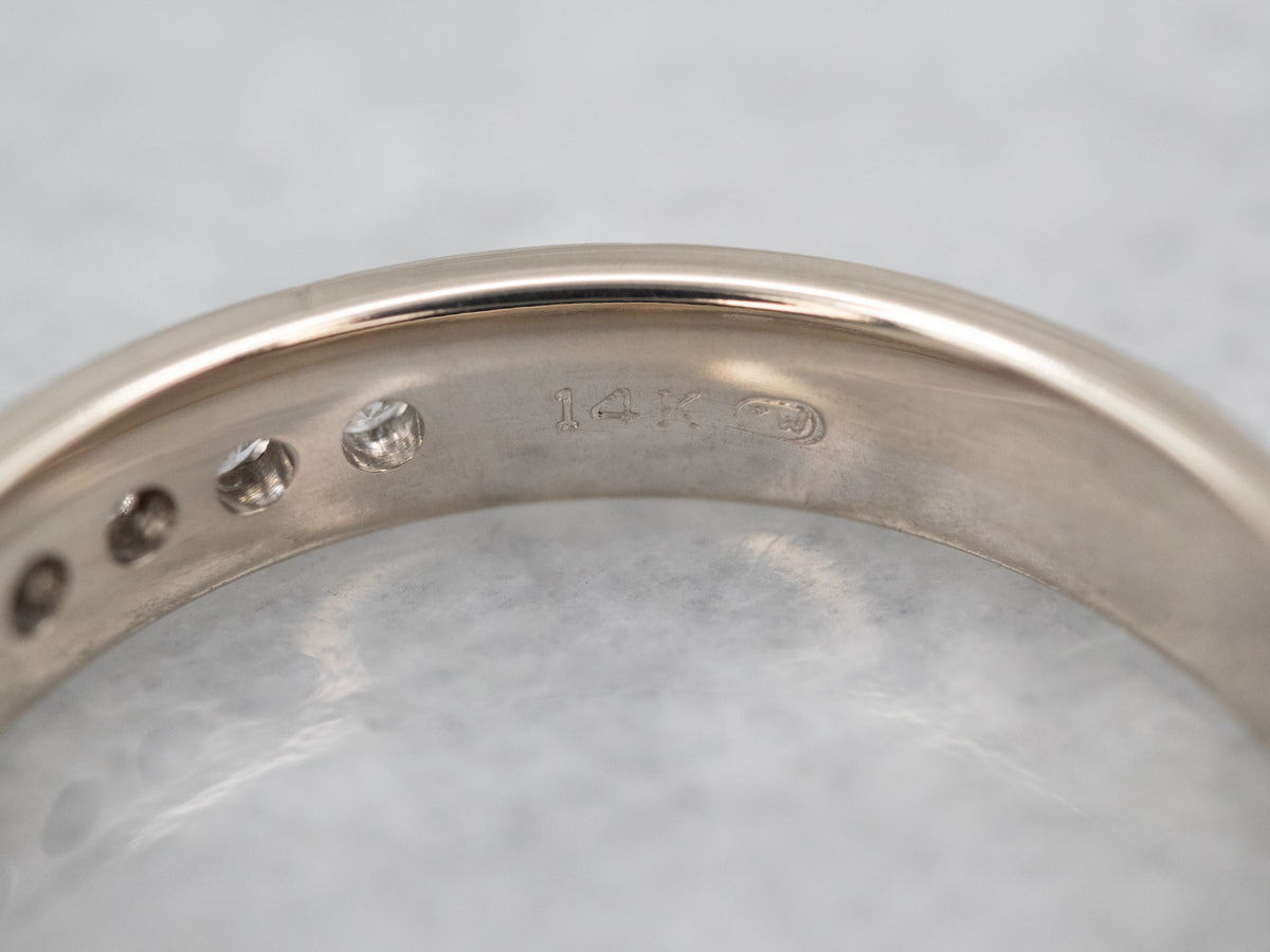 White Gold Channel Set Diamond Band