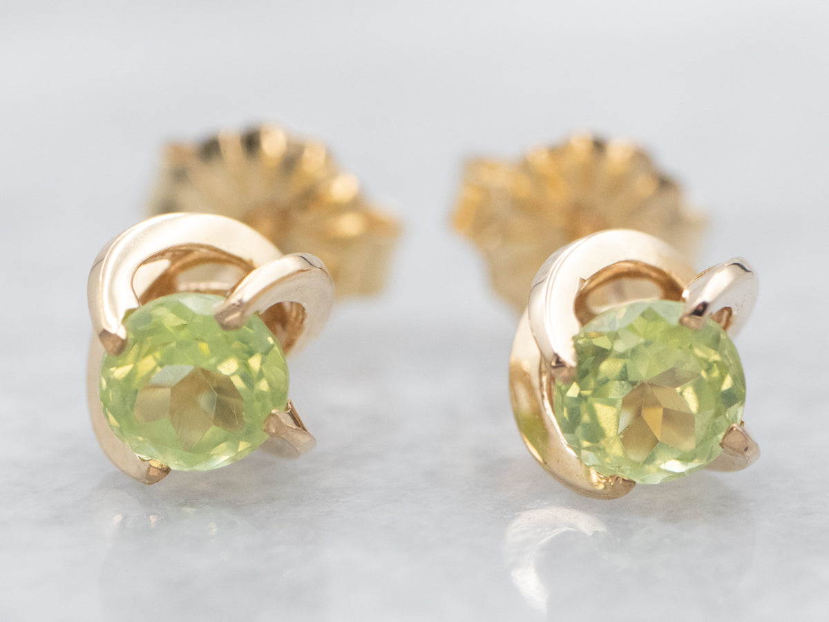 9ct gold sale peridot earrings