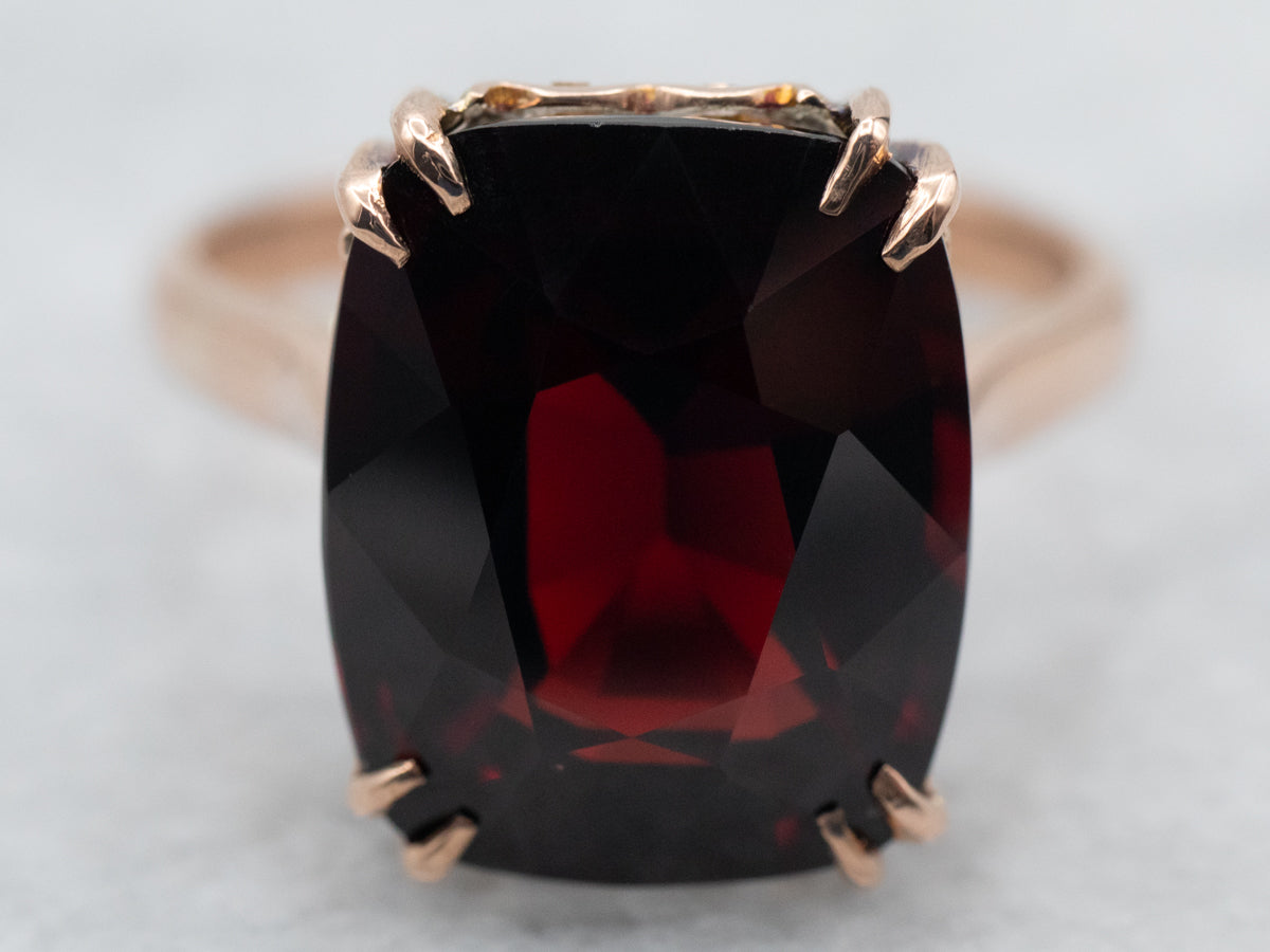 Rose Gold Pyrope Garnet Cocktail Ring