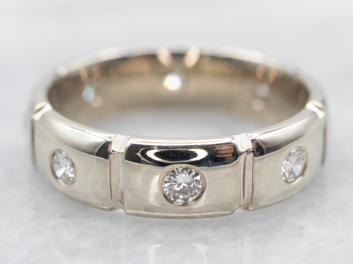 White Gold Gypsy Set Diamond Band