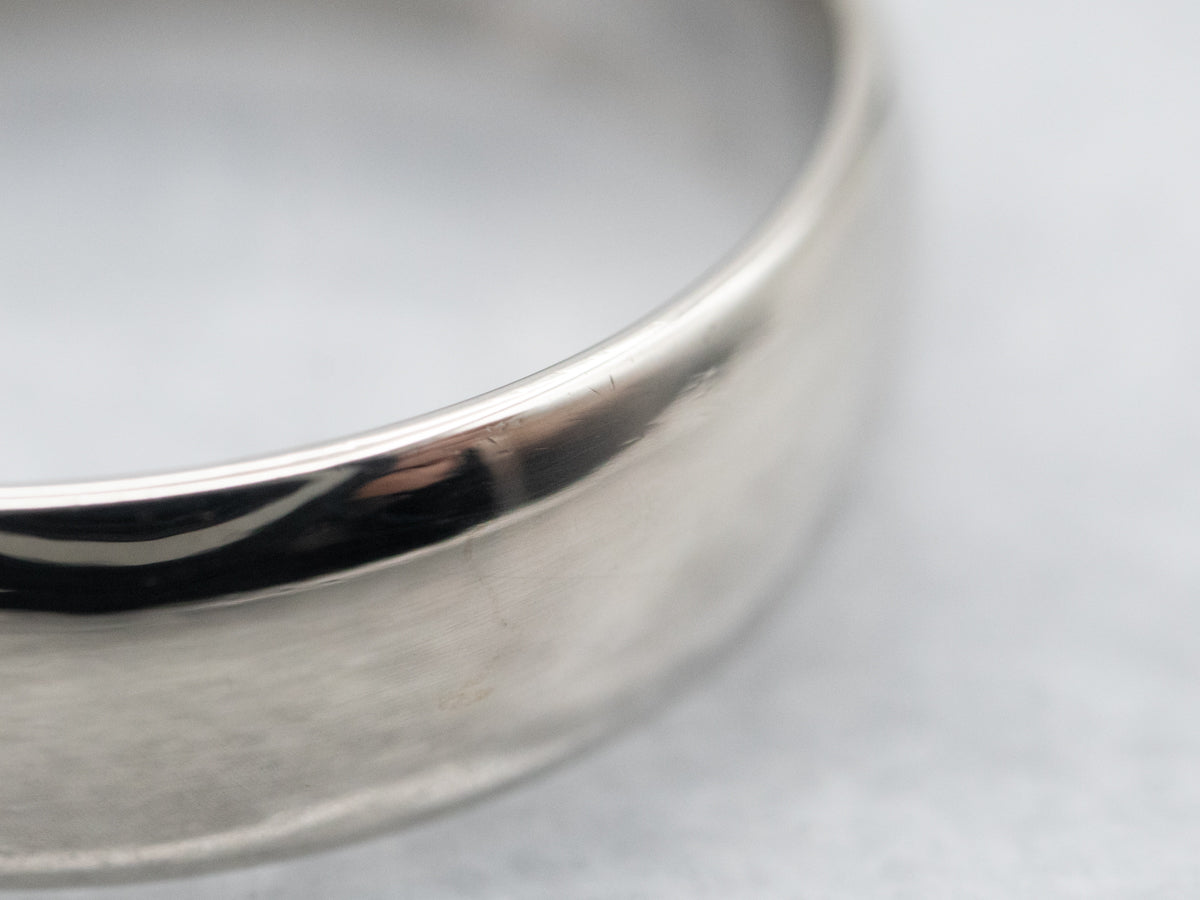 White Gold Plain Wedding Band