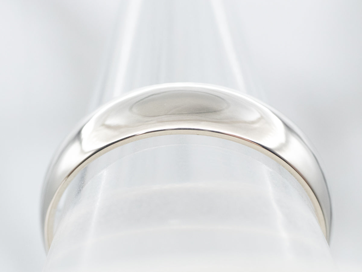 White Gold Plain Wedding Band