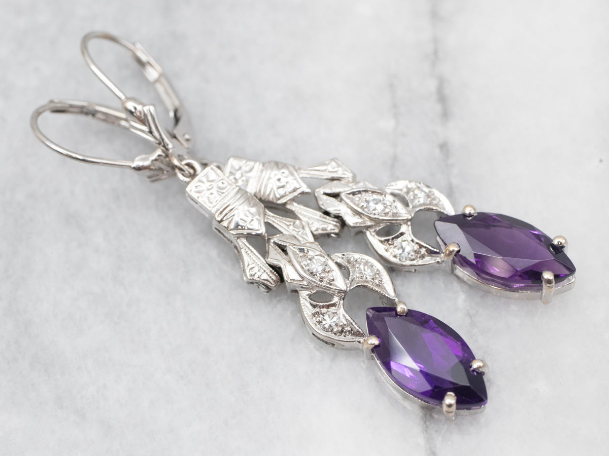 Discount Amethyst drop earrings