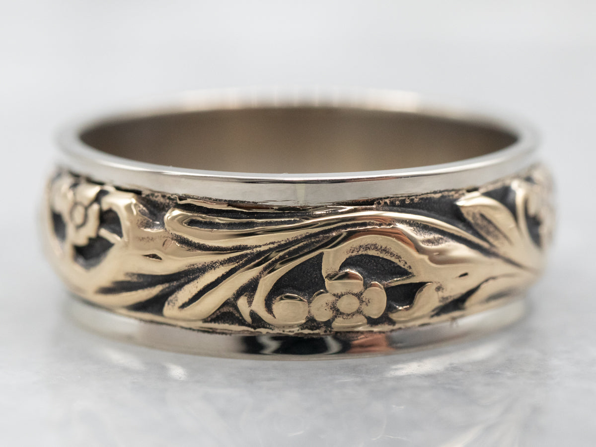 Art Carved Floral Pattern Band