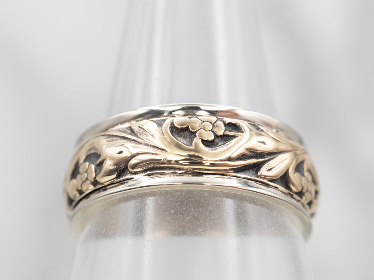 Art Carved Floral Pattern Band