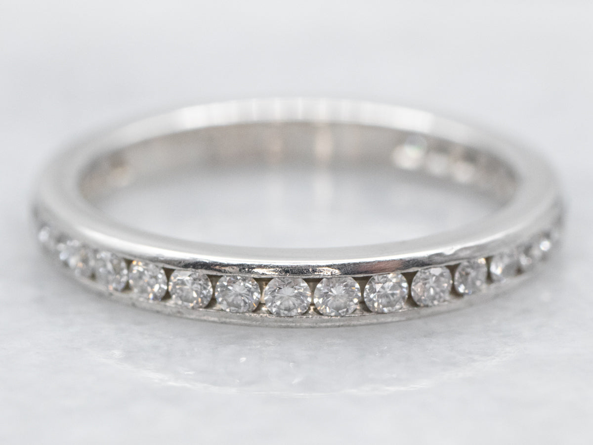 Platinum Tiffany &amp; Co. Channel Set Diamond Eternity Wedding Band