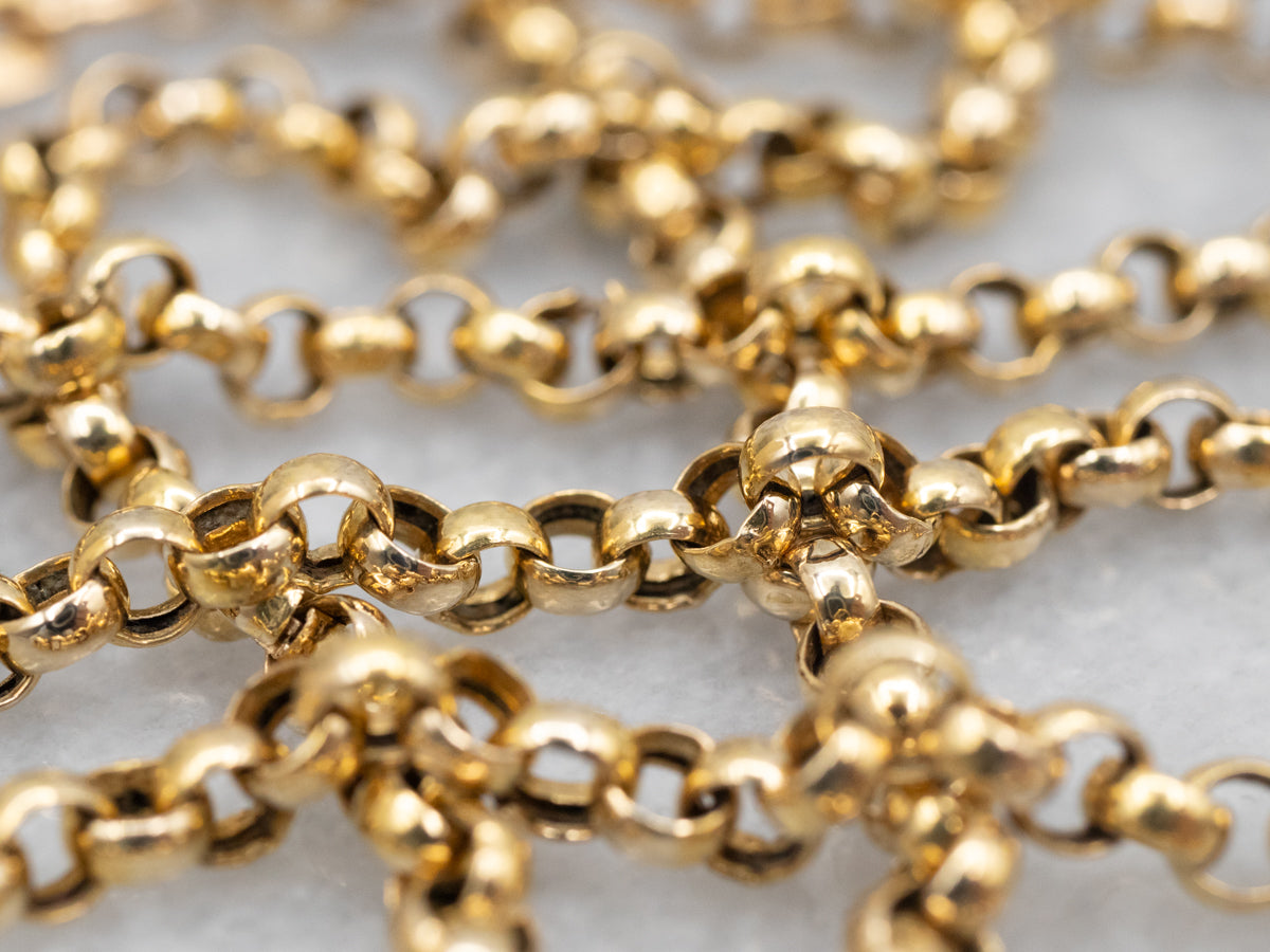 2mm Gold filled Rolo Chain top with Lobster Clasp, 21 inch Necklace