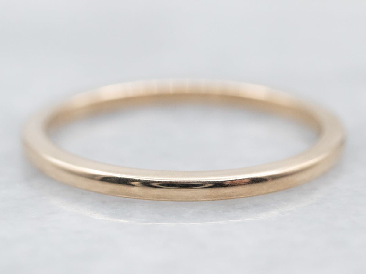 Yellow Gold Square Edge Wedding Band