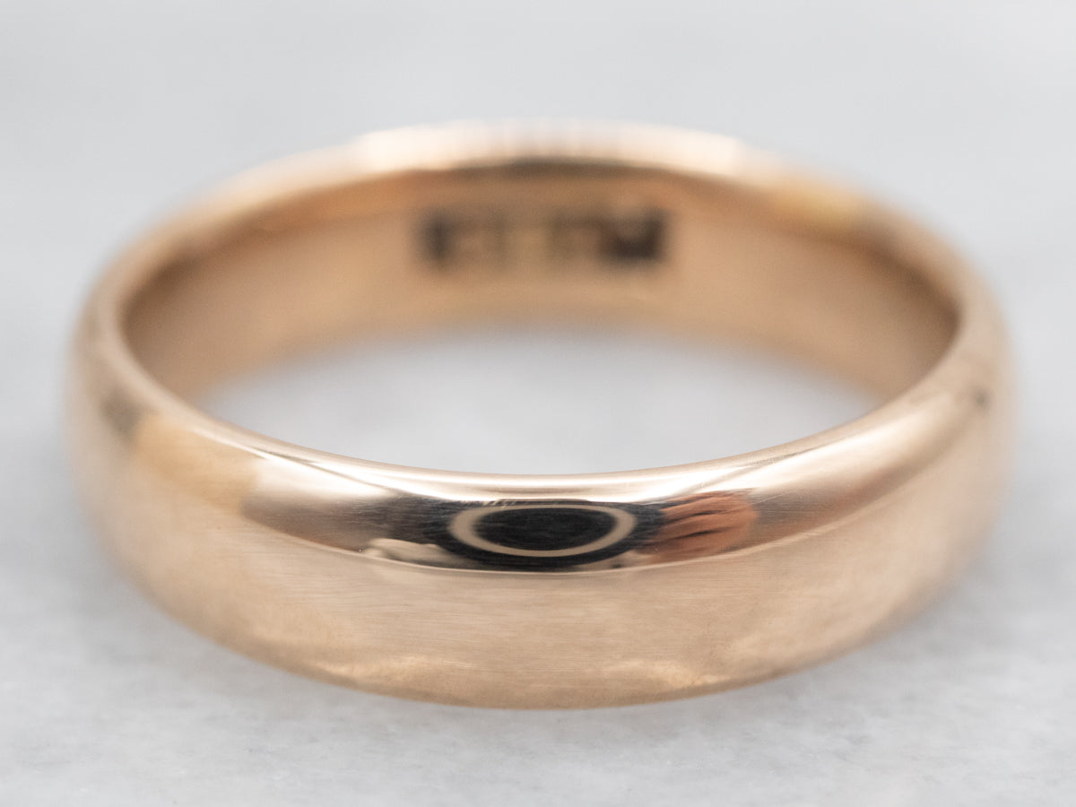 Yellow Gold Plain Wedding Band