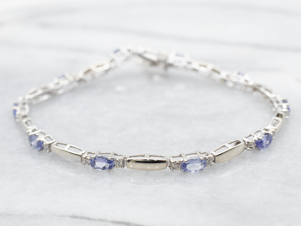 Tanzanite bracelet white gold outlet