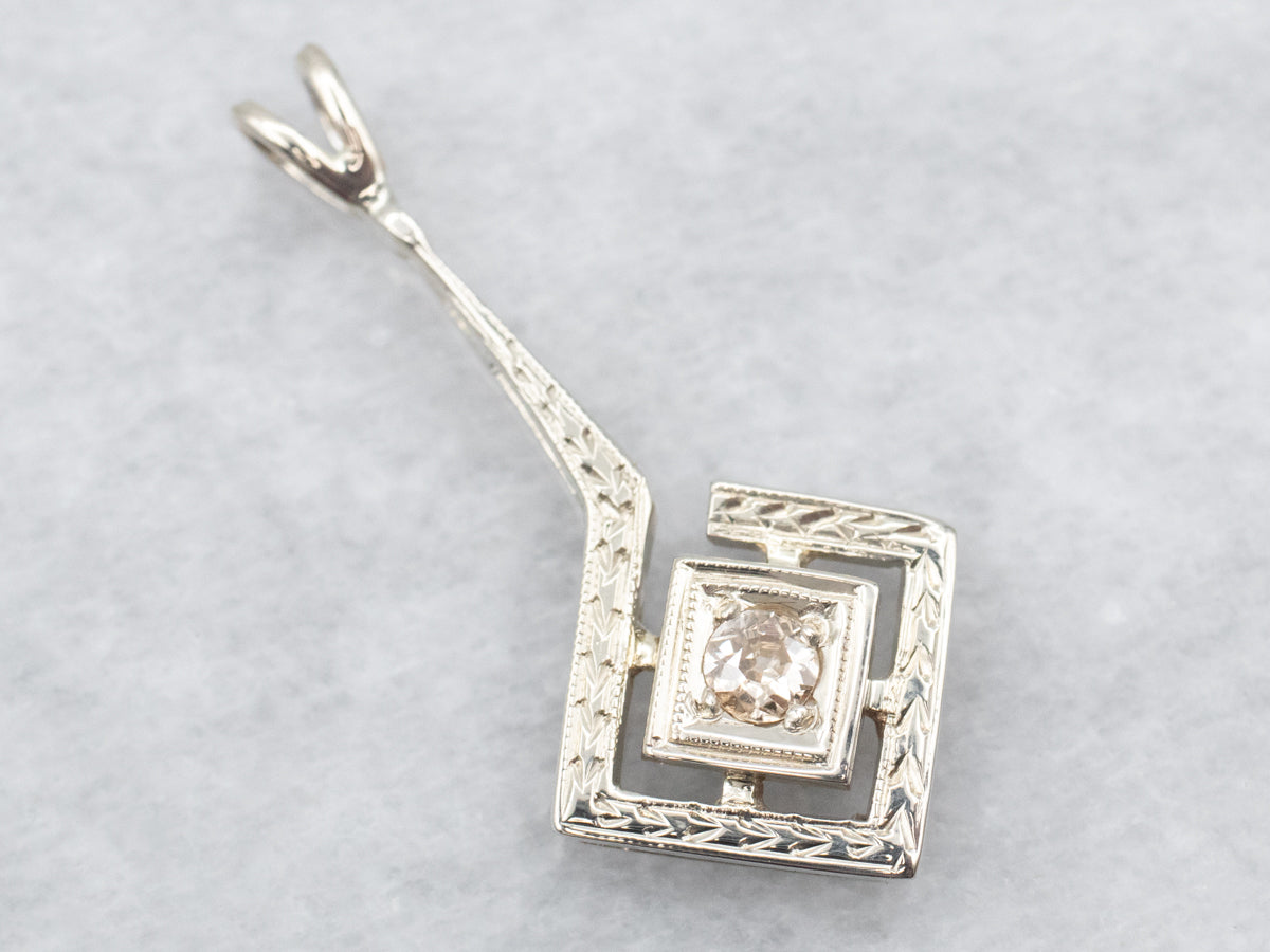 White Gold Diamond Openwork Pendant