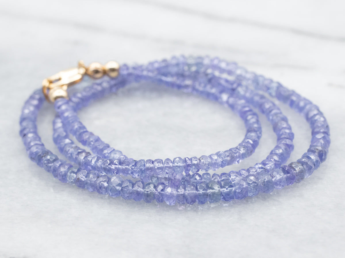 Gold Fill Tanzanite Strand Necklace