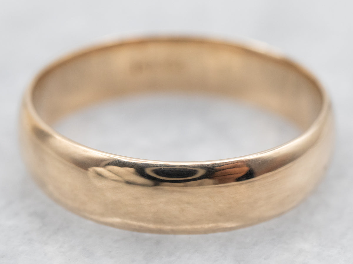 Yellow Gold Plain Wedding Band