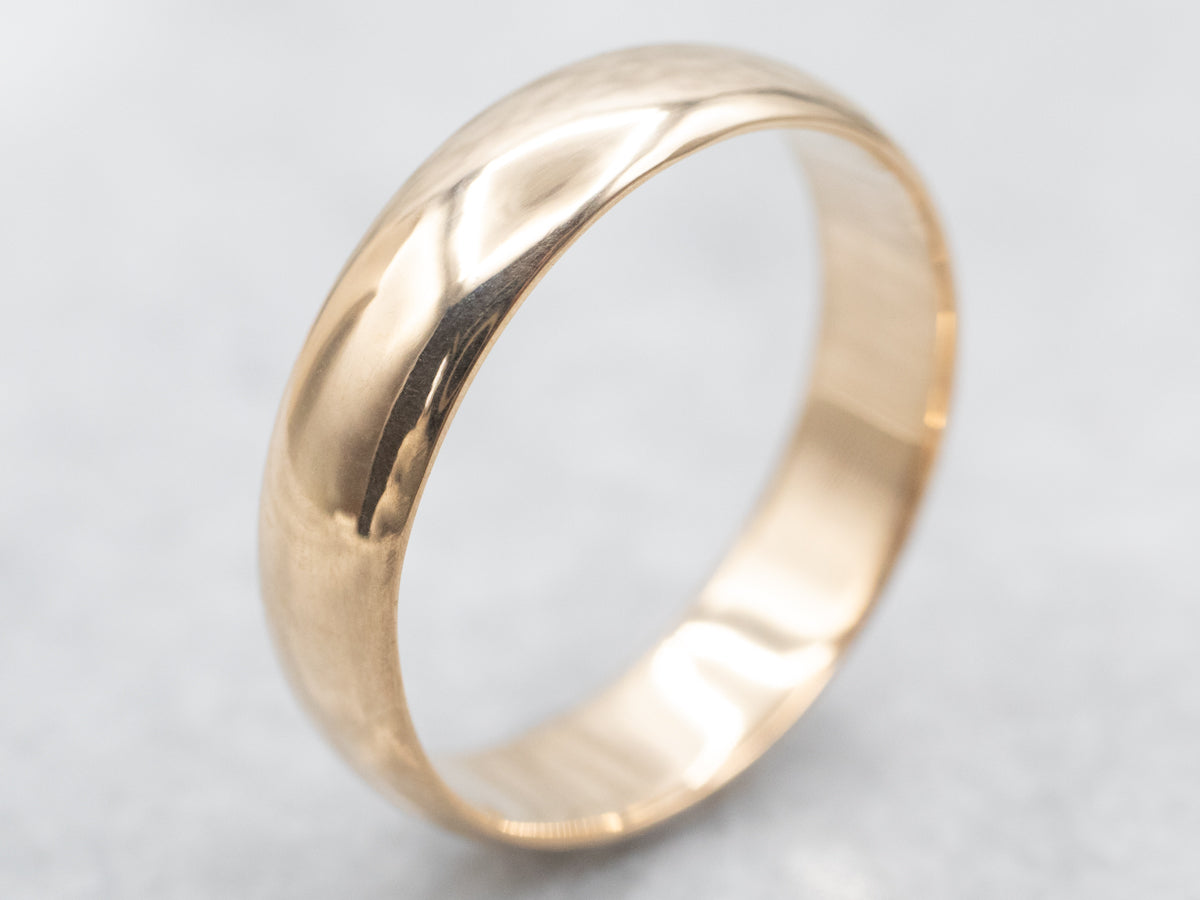 Yellow Gold Plain Wedding Band