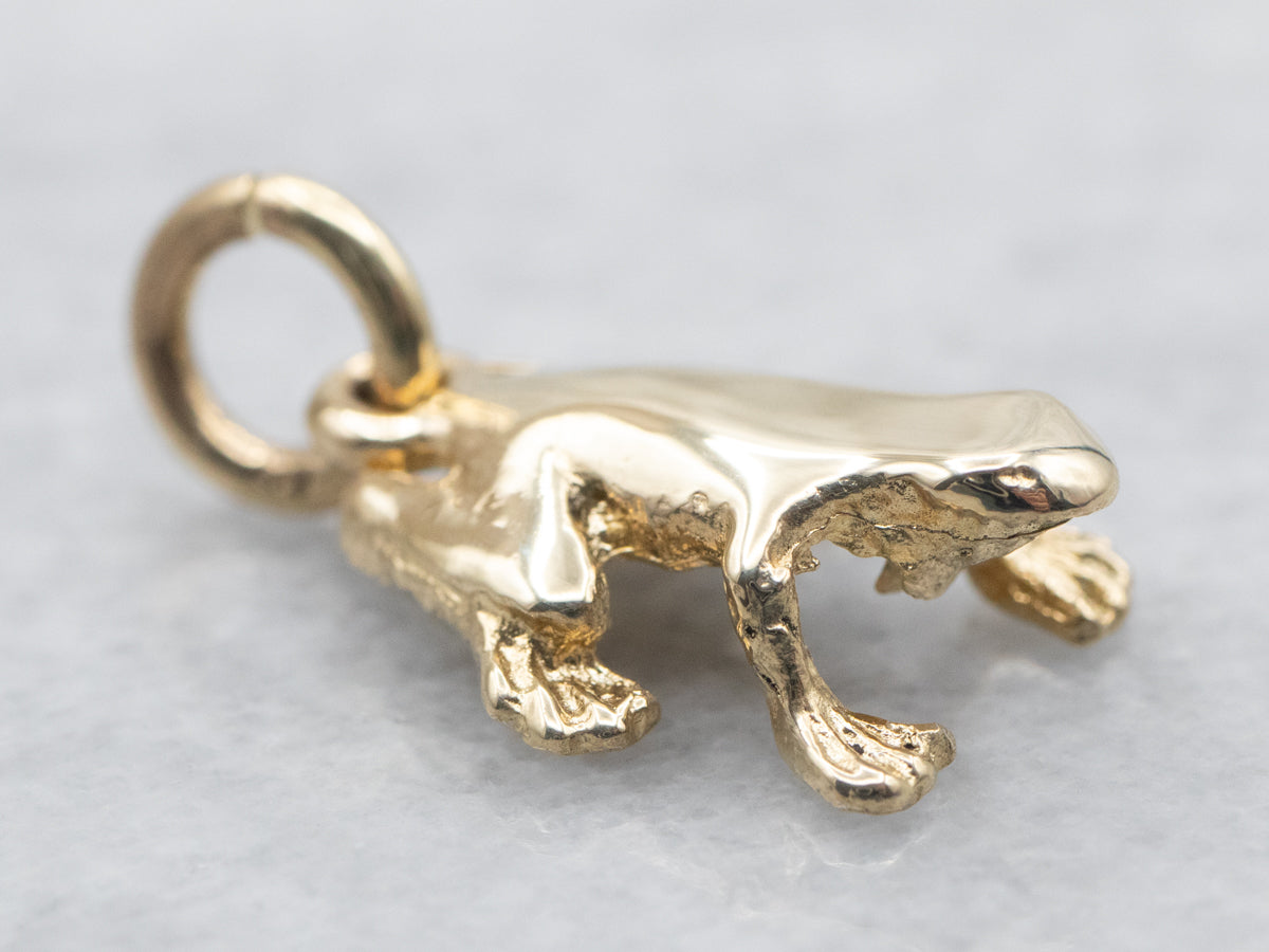 Vintage Gold Frog Charm