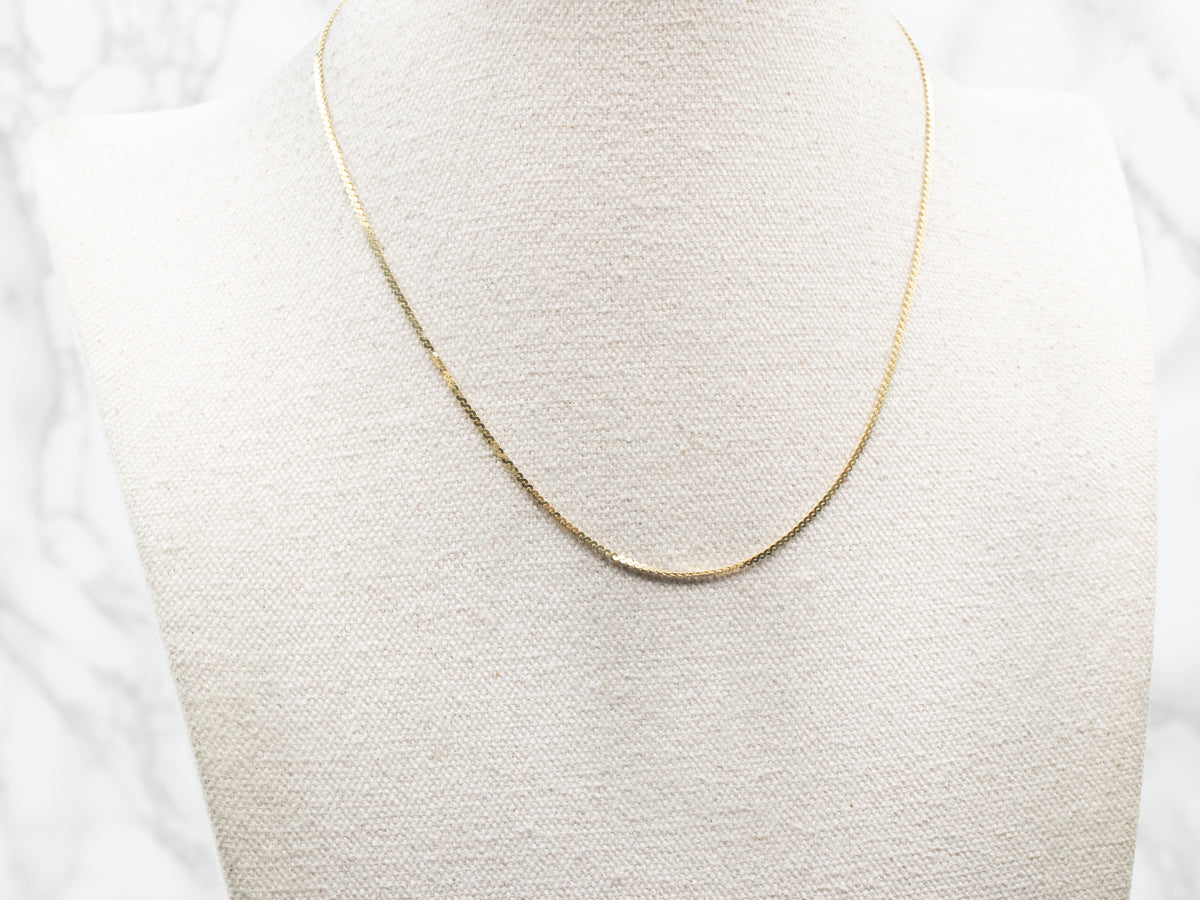 Yellow Gold Serpentine Chain with Spring Ring Clasp