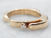 Modernist Gold Diamond Solitaire Band