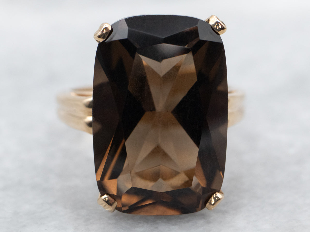 Vintage Smoky Quartz Cocktail Ring