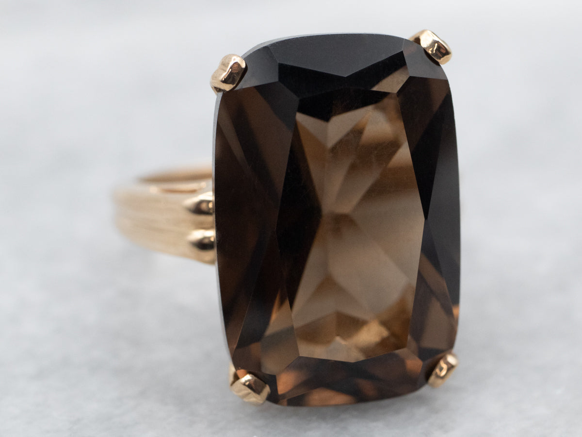 Vintage Smoky Quartz Cocktail Ring