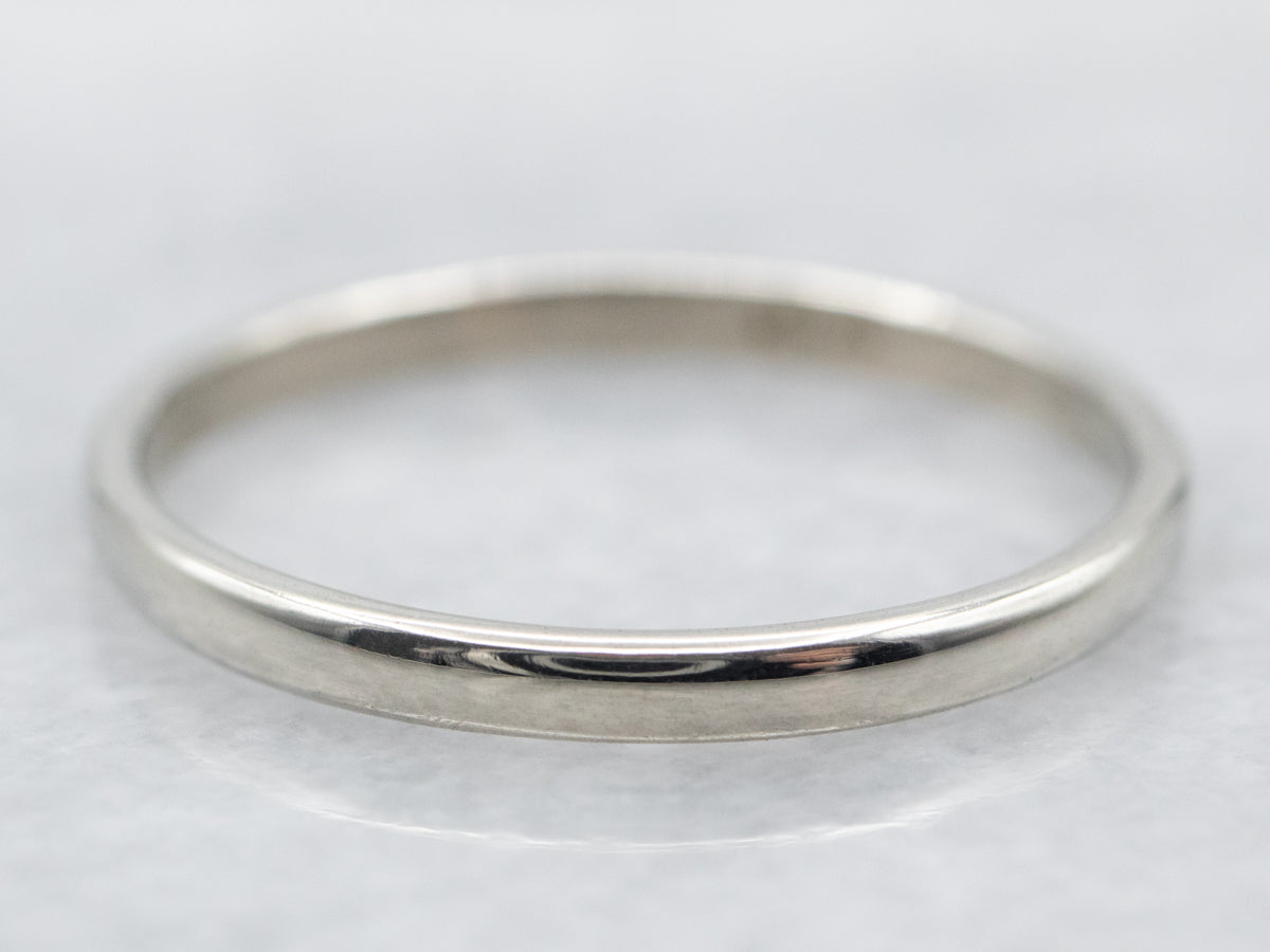 Simple White Gold Band