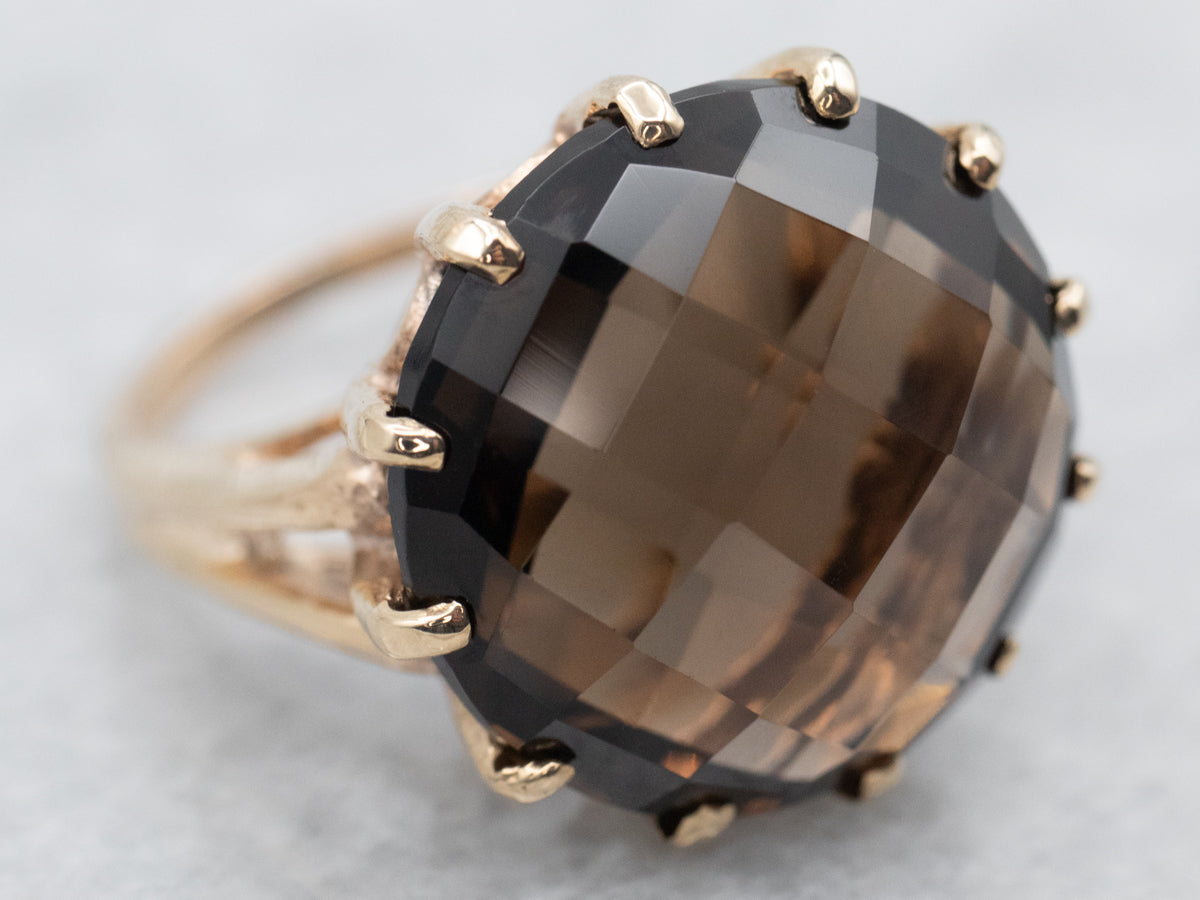 Vintage Smoky Quartz Cocktail Ring