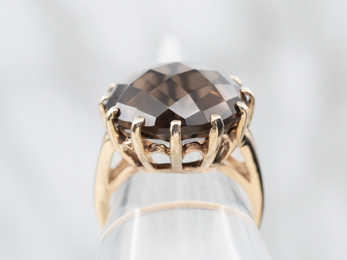 Vintage Smoky Quartz Cocktail Ring