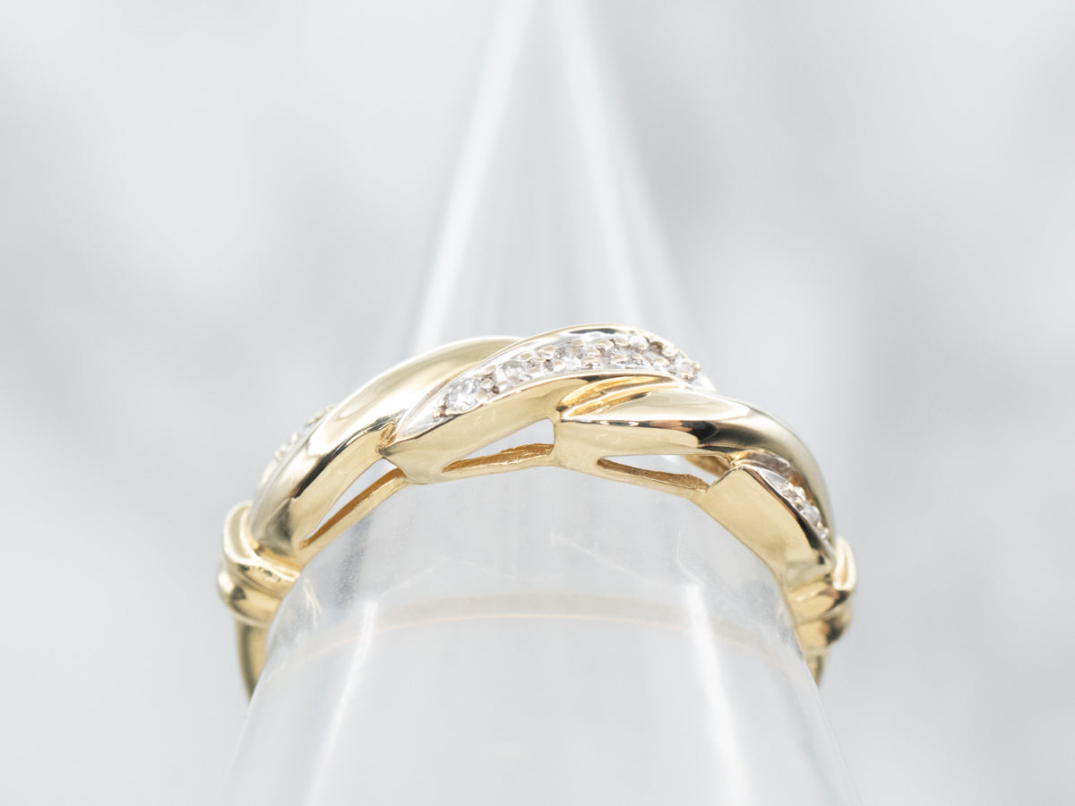 Yellow Gold Diamond Twist Band