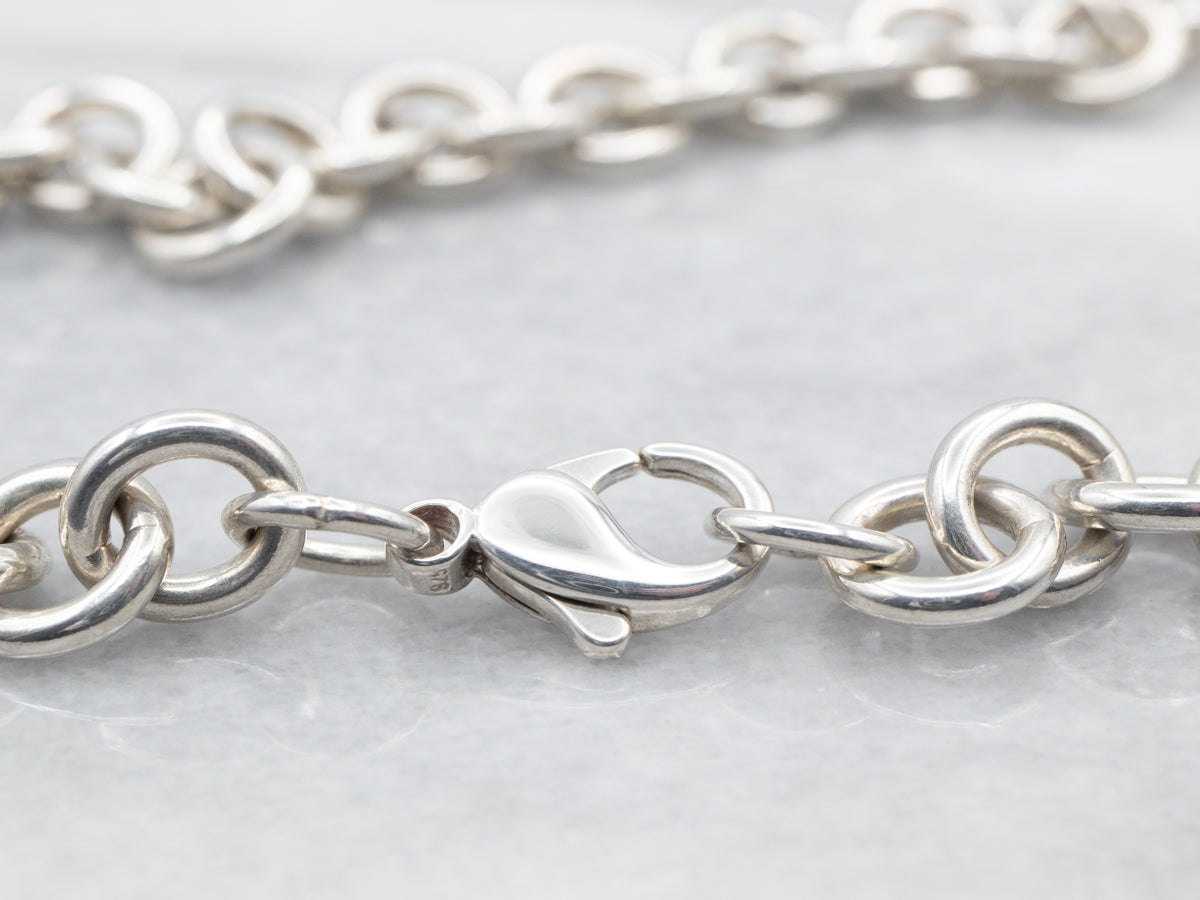 Sterling Silver Heavy Oval Link Chain with Lobster Clasp