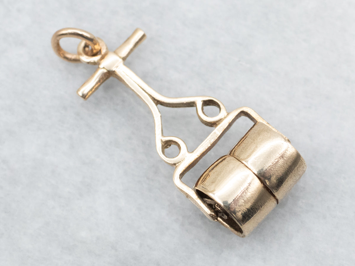 Yellow Gold Roller Charm