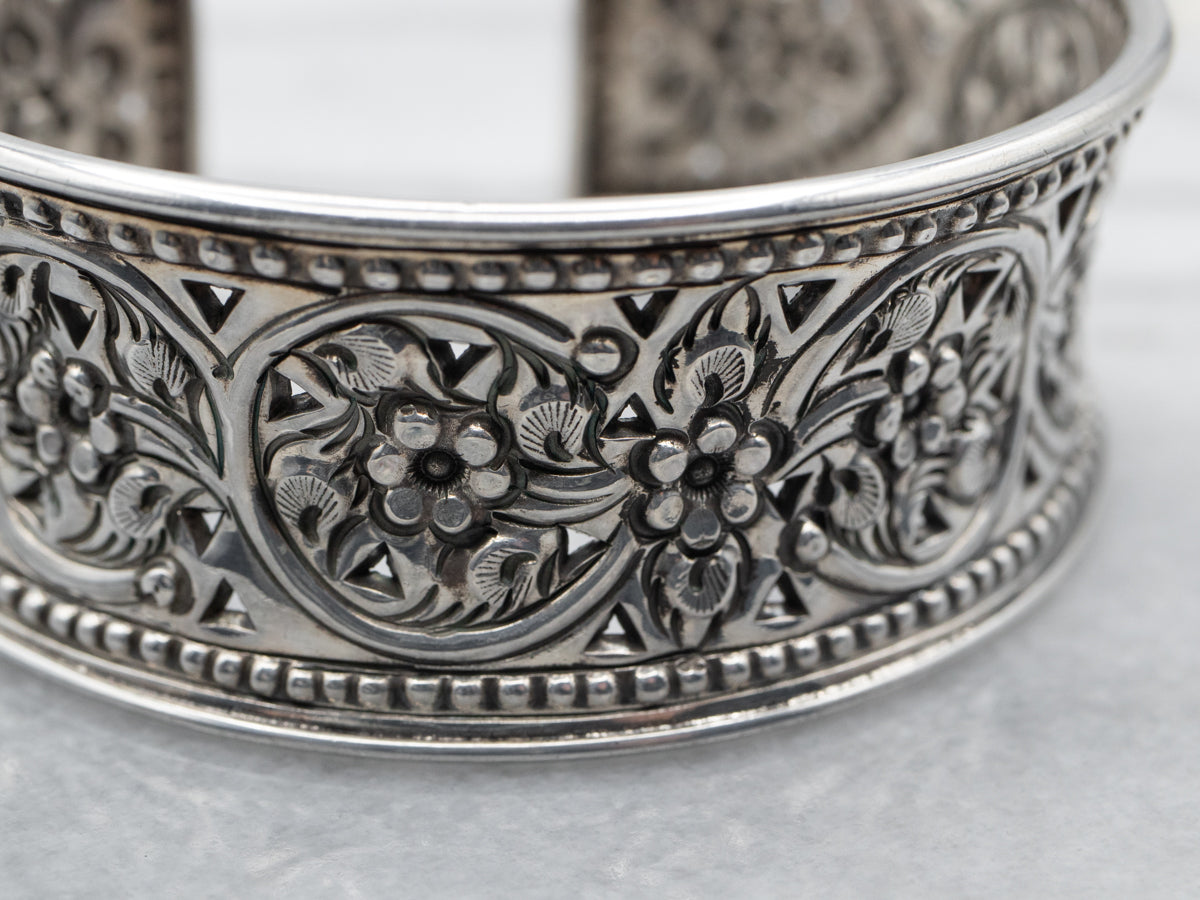 Antique silver cuff bracelet shop