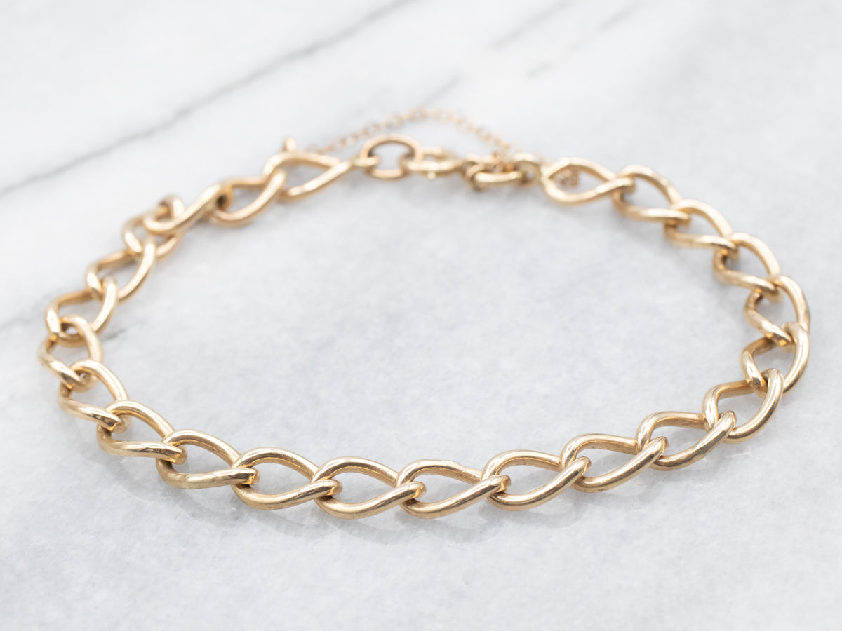 Yellow Gold Curb Link Bracelet