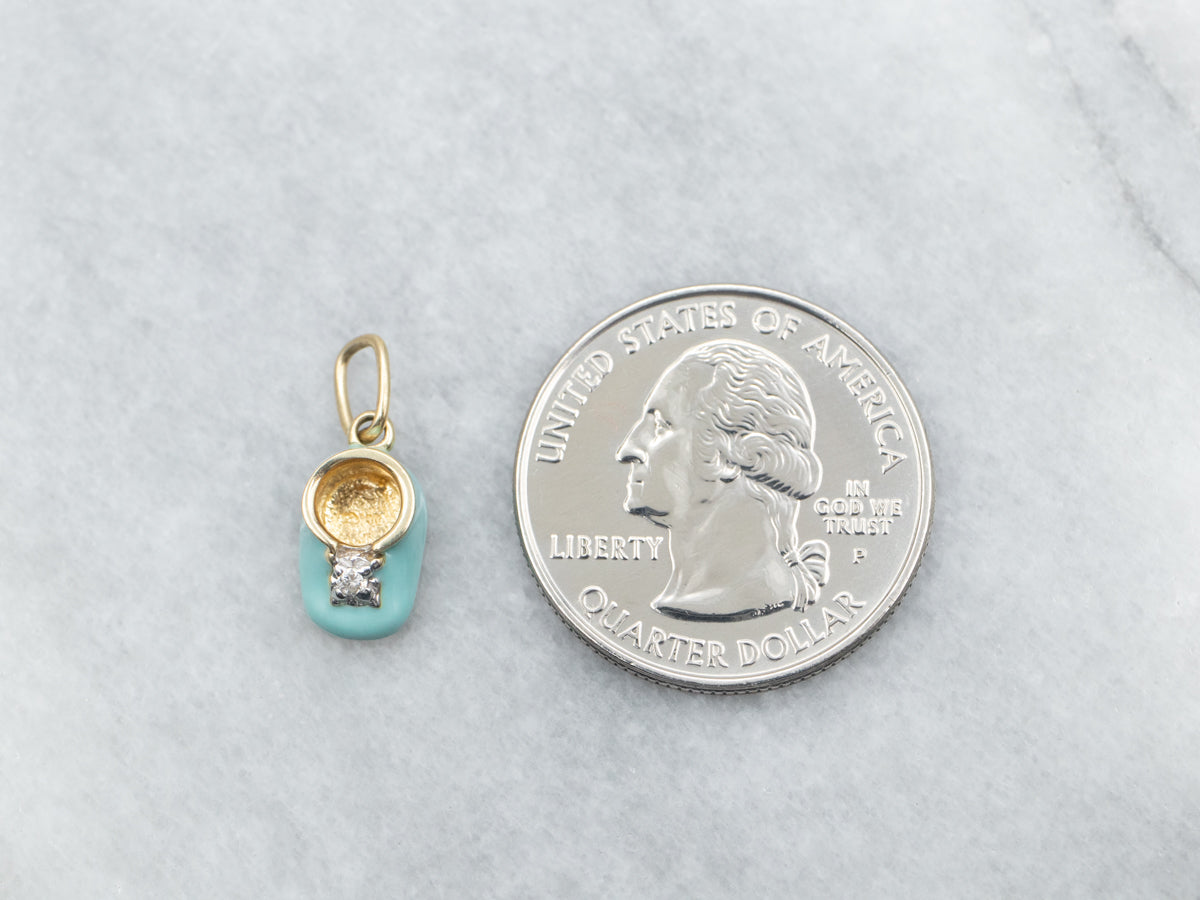 Enamel baby shoe charms clearance